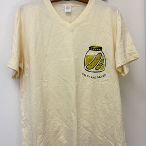 Salty and Saved Cream T-Shirt Womens 2XL NWOT
